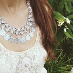 Alucra Boho Necklace With Coins