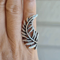 Anatolian Boho Ring - "Fern Leaf"