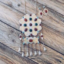 Gold Gilded Turkmen Teke Earrings - Carnelian -Sparkle Jewelry Deals Store 2020 05 1402.19.211