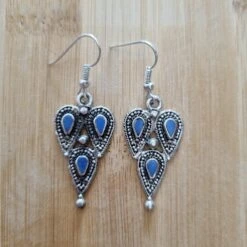 Kuchi Tribal Earrings - 3 Stones