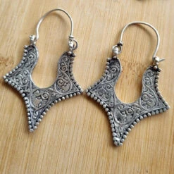 Silver Gypsy Tribal Hoop Earrings -Sparkle Jewelry Deals Store 20240107 134440