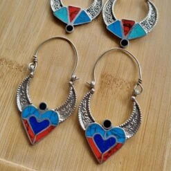 Silver Gypsy Tribal Hoop Earrings -Sparkle Jewelry Deals Store 20240107 134607