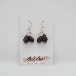 Brown Cowrie Shell Earrings (small) - Handmade In Vanuatu