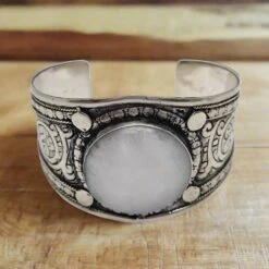 Stone Kuchi Tribal Boho Cuff - Small -Sparkle Jewelry Deals Store 20241031 185742Lost Lover Stone Kuchi Tribal Boho Cuff Bracelet white