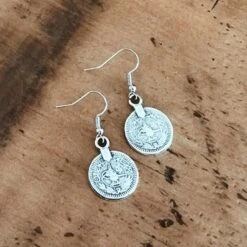 Anatolian Boho Earrings - "Single Coin"