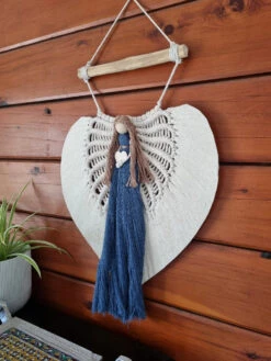 Hand Knotted Angel Macrame Wall Hanging -Sparkle Jewelry Deals Store Angel macrame wall hanging5