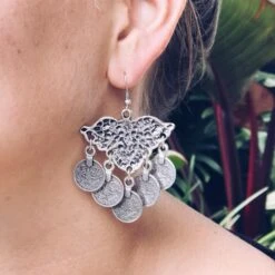 Anatolian Boho Earrings - "Molten Coins"