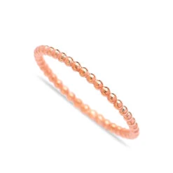 Turkish Sterling Silver Beaded Ring - Rose Gold Plated