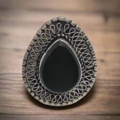 Black Stone Tribal Ring -Sparkle Jewelry Deals Store Black stone tribal ring