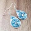 Turkish Copper Earrings - Teal