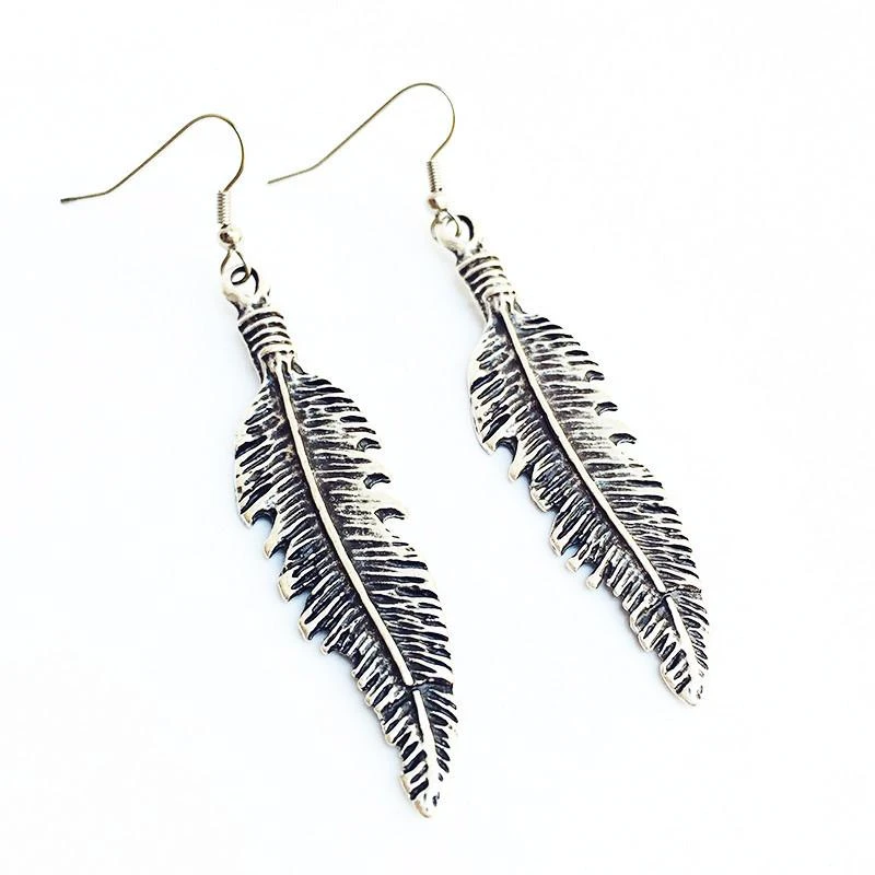 Anatolian Boho Earrings - "Feather" 2 Anatolian Boho Earrings - "Feather" - Image 2