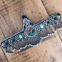 Afghan Kuchi Tribal Headpiece - Jewelled Medallion