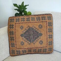 Handwoven Woolen Chobi Kilim Cushion Cover - Style 08