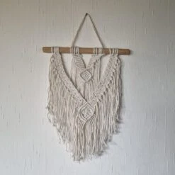 Indonesian Hand Knotted Macrame Wall Hanging