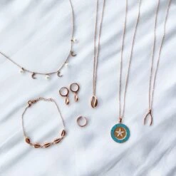 Rose Gold Wishbone Pendant - Sterling Silver -Sparkle Jewelry Deals Store RoseGoldJewellery 3e426f65 e504 4996 960e d6a247c04307