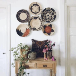 Handwoven Tribal Basket - Vora -Sparkle Jewelry Deals Store Tribal basket wall display