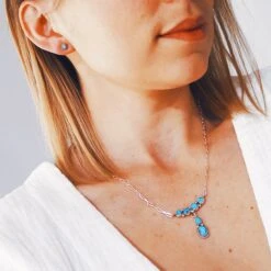 Turquoise Navajo Studs -Sparkle Jewelry Deals Store TurquoiseDropletNecklaceandEarrings b3612924 50ec 4c22 a95d 960ba1246bc9