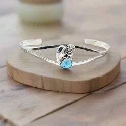 Turquoise Navajo Leaf Boho Cuff