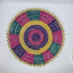 Vibrant Handwoven Tribal Basket (Small) 6 Vibrant Handwoven Tribal Basket (Small) -Sparkle Jewelry Deals Store Vibrant Handwoven Tribal Baskets