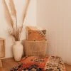 Handwoven Vintage Moroccan Cushion Cover - Pink Horizon