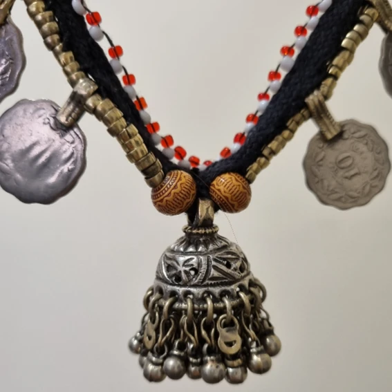 Kuchi Tribal Choker With Coins And Bell 2 Kuchi Tribal Choker With Coins And Bell - Image 2