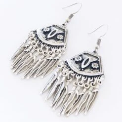 Anatolian Boho Earrings - "Nine Feathers"