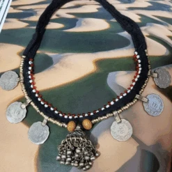 Kuchi Tribal Choker With Coins And Bell