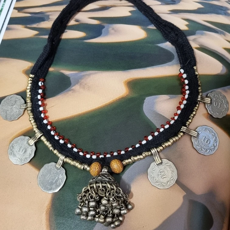 Kuchi Tribal Choker With Coins And Bell 1 Kuchi Tribal Choker With Coins And Bell